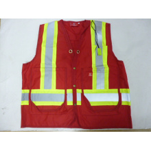 High Visibility Sleeveless Surveyor Vest